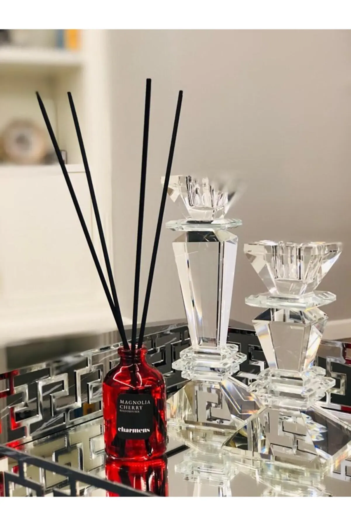 

Magnolia Cherry Bamboo Room and Ambient Fragrance Room Fragrance Bamboo 50 ml Bamboo Striped Room Air Freshene