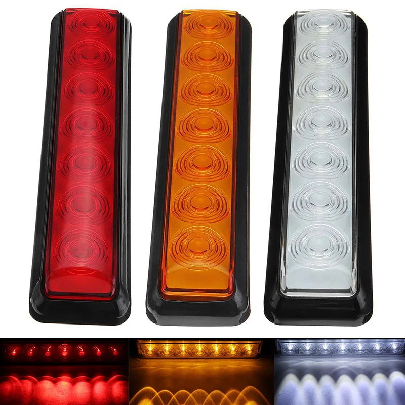 DC12v led караван грузовик фонари заднего хода для прицепов лампа заднего стоп-сигнала Поворотная сигнальная лампа обратного Предупреждение прямоугольная автомобильная лампа для прицепа