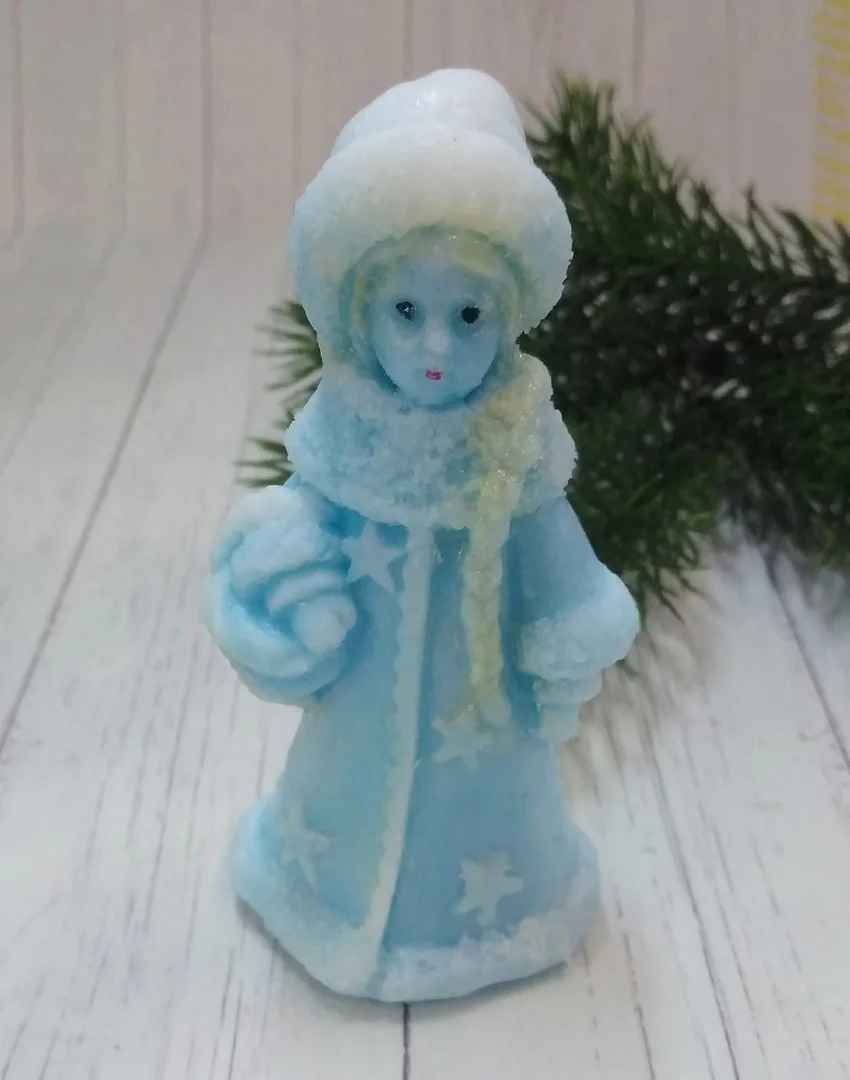 Силиконовая форма для мыла гипса и свечей Снегурочка | Дом сад