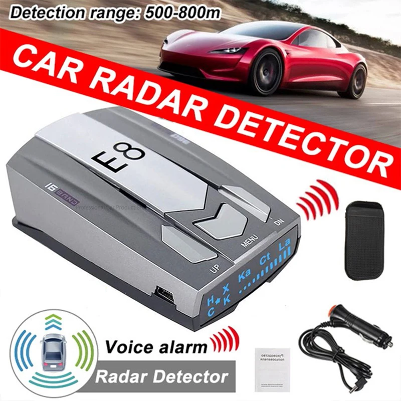 

Car Radar Detectors Laser Anti Radar 12V Car Electronics Detector Best Anti-radars Auto Speed Detectors Support English Russian