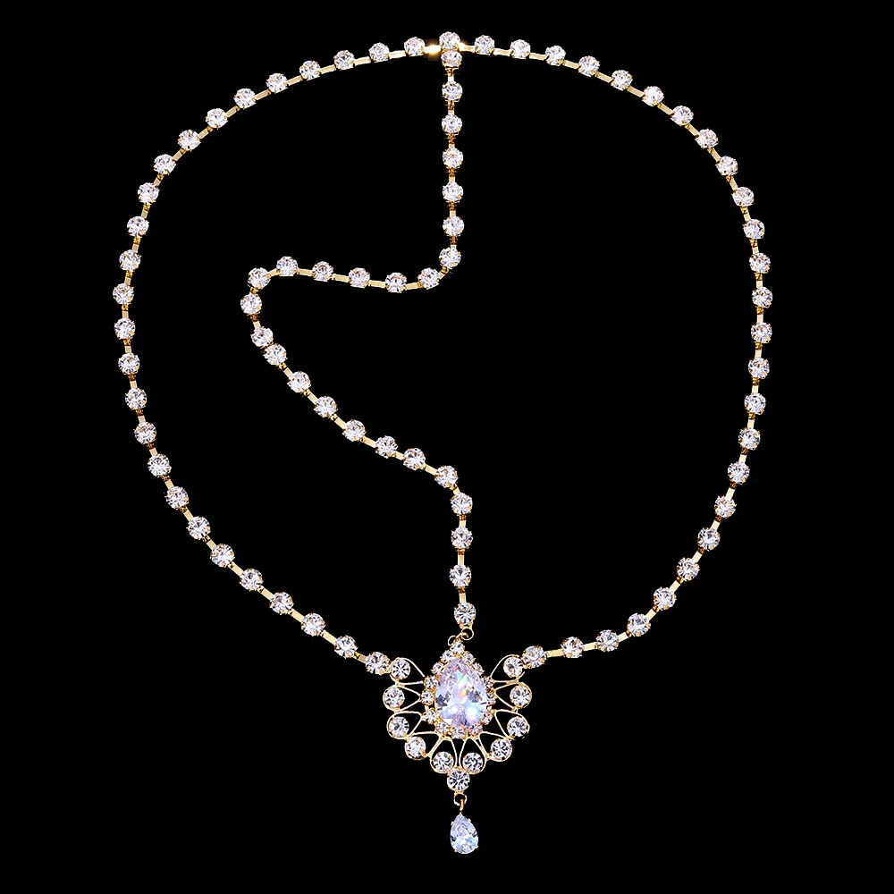 Головной убор в стиле бохо с кристаллами цепочка на лоб головной свадебные