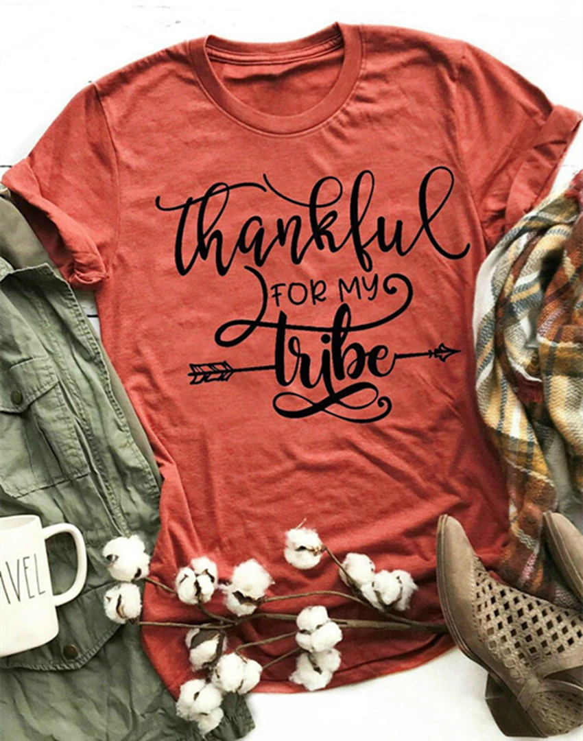 Благодарная женская футболка с буквенным принтом повседневные женские футболки