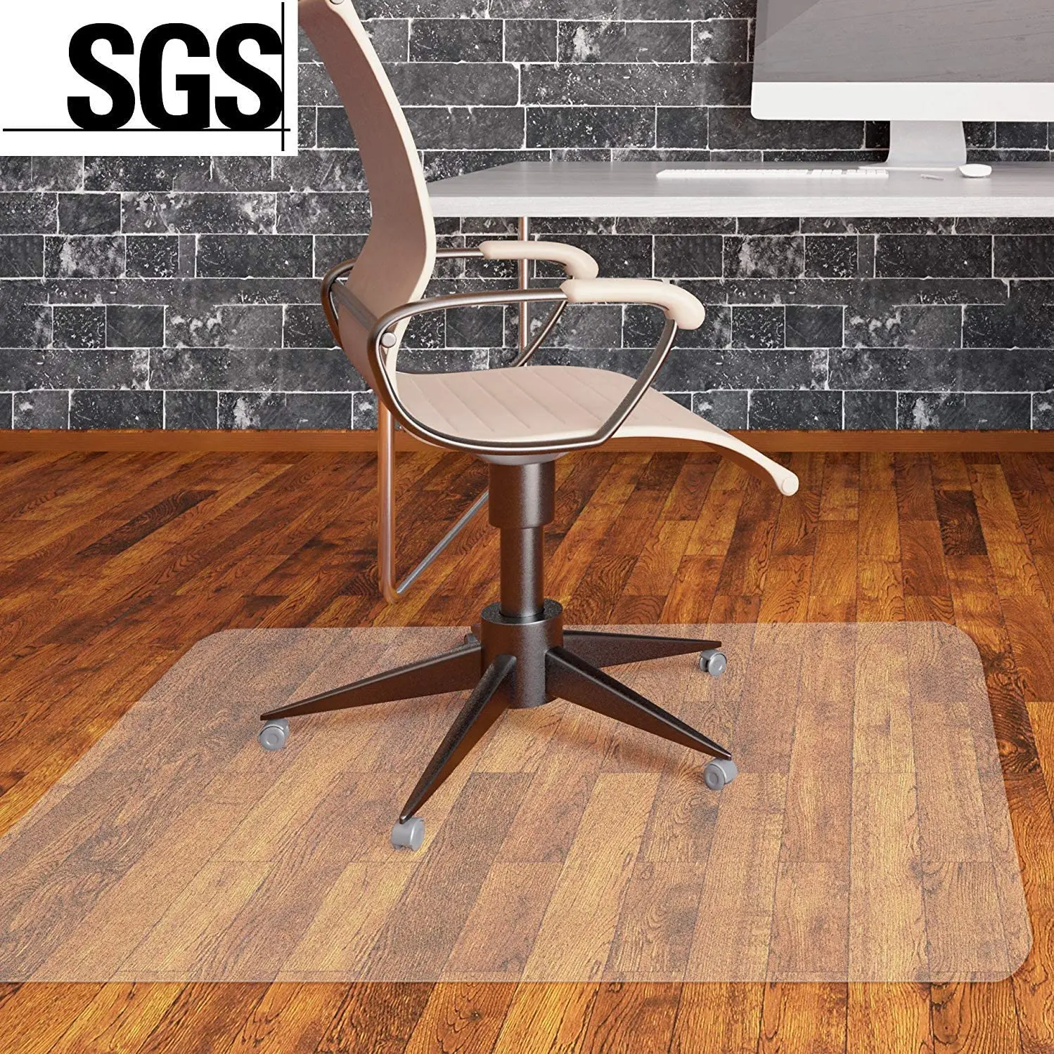 

Estera de protección de suelo de policarbonato de PVC para oficina, silla de oficina, suelos duros laminados,1200 x 900 x 1,5 mm