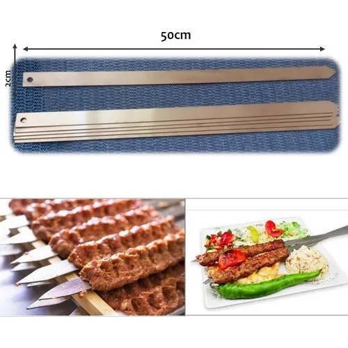kabobs skewers for grill bbq tools meat minced iron galvanized kebab turkish kitchen gadgets barbecue stainless steel skewers free global shipping
