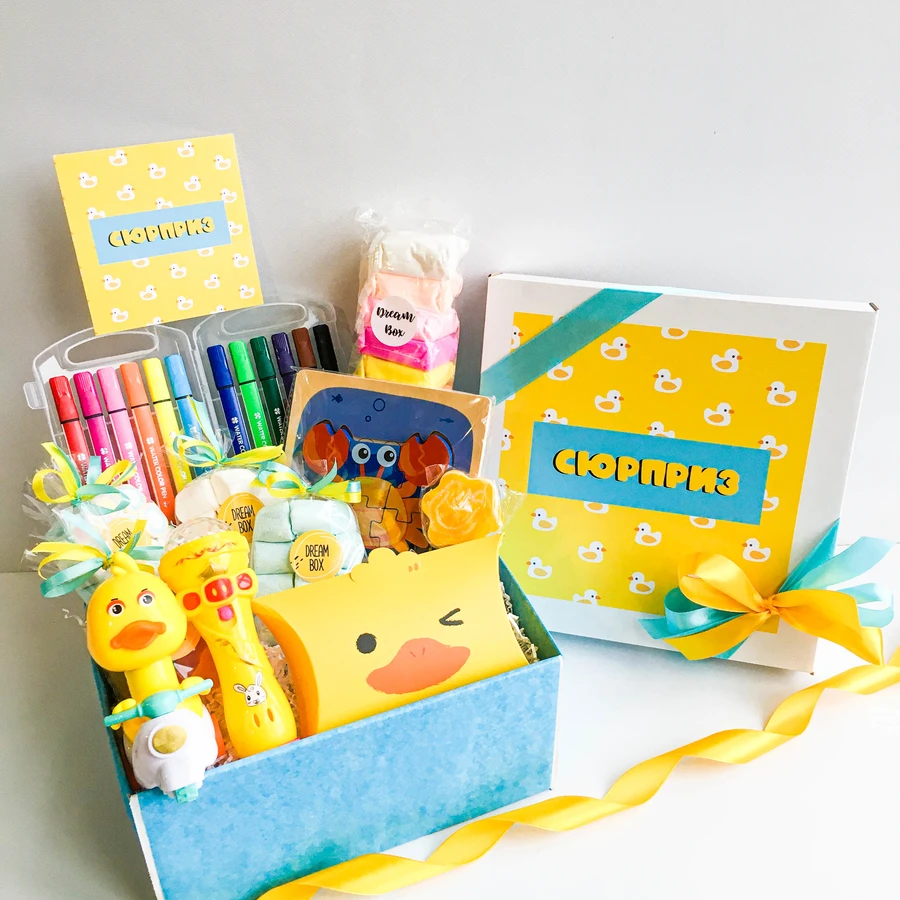 Подарочный набор детский DREAMBOX &quotУТОЧКА&quot подарок для малыша детей день