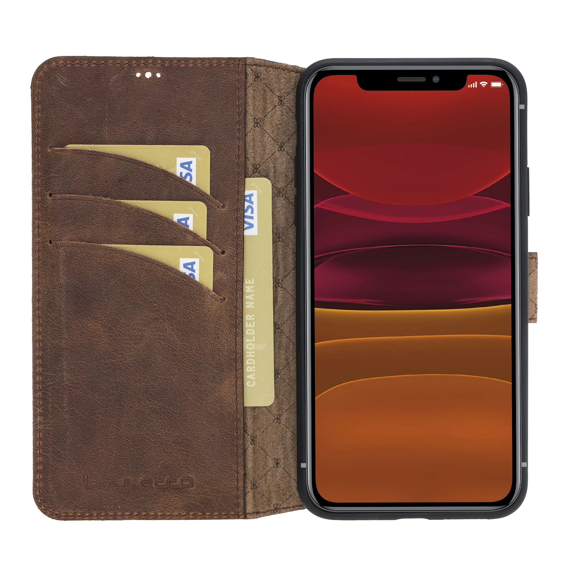 

Чехол-бумажник из натуральной кожи для iPhone 11 Pro 5,8 дюйма с RFID-защитой