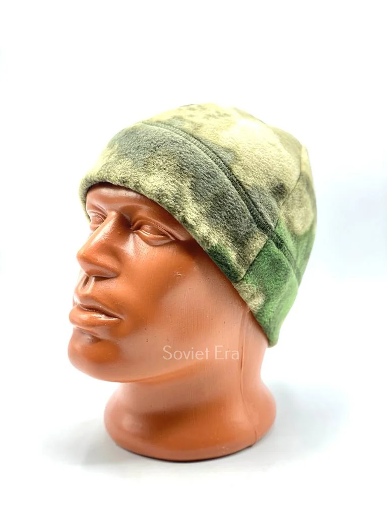 Мужская шапка из флиса камуфляж тактическая &quotМох&quot мультикам универсальный