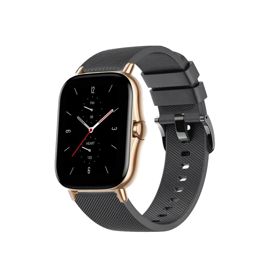Ремешок для смарт-часов amazfit gts 2 bip силиконовый цветной браслет высокой плотности