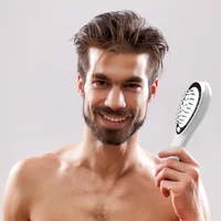 electric vibration head massager comb scalp massage color light care treatment stress relax hair growth oil introduction brush