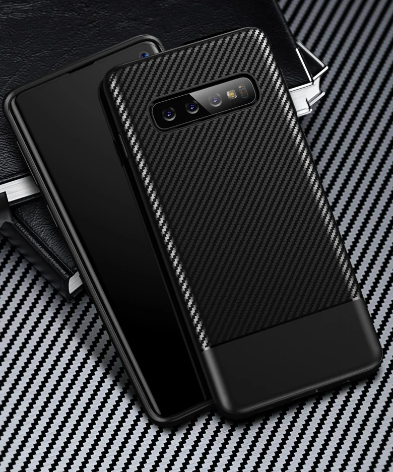 Чехол под карбон на Samsung Galaxy S10 ультра тонкий серии Fit от Caseport | Мобильные телефоны