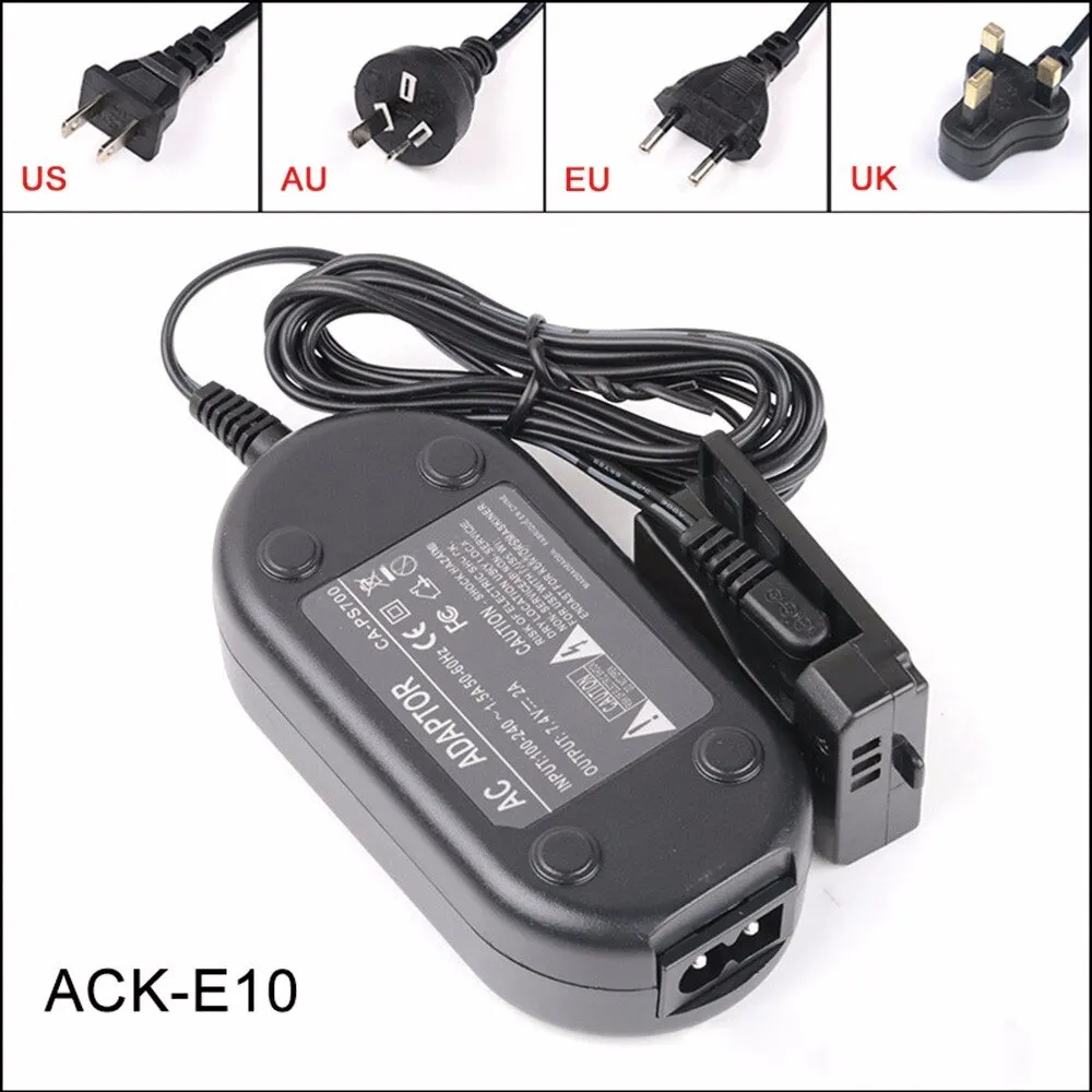 

Fomito ACK-E10 7.4V 2A AC Power Adapter Kit For Canon EOS Rebel T3 and T5 1100D 1200D Cameras