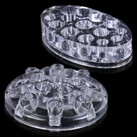 2pcs tattoo ink cup holder clear oval pigment container ink caps holder stand round pigment cup holder tattoo accessories