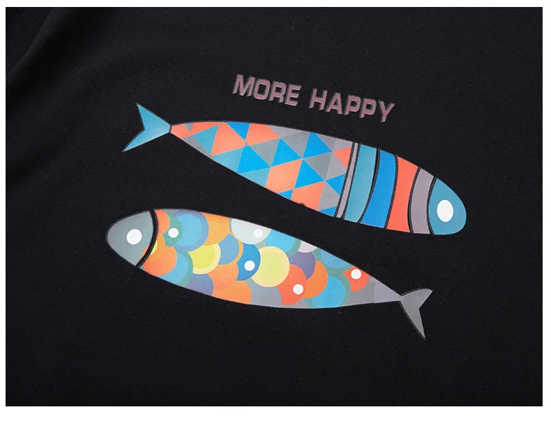 

Men's casual T-shirt summer comfortable and cool Pisces pattern