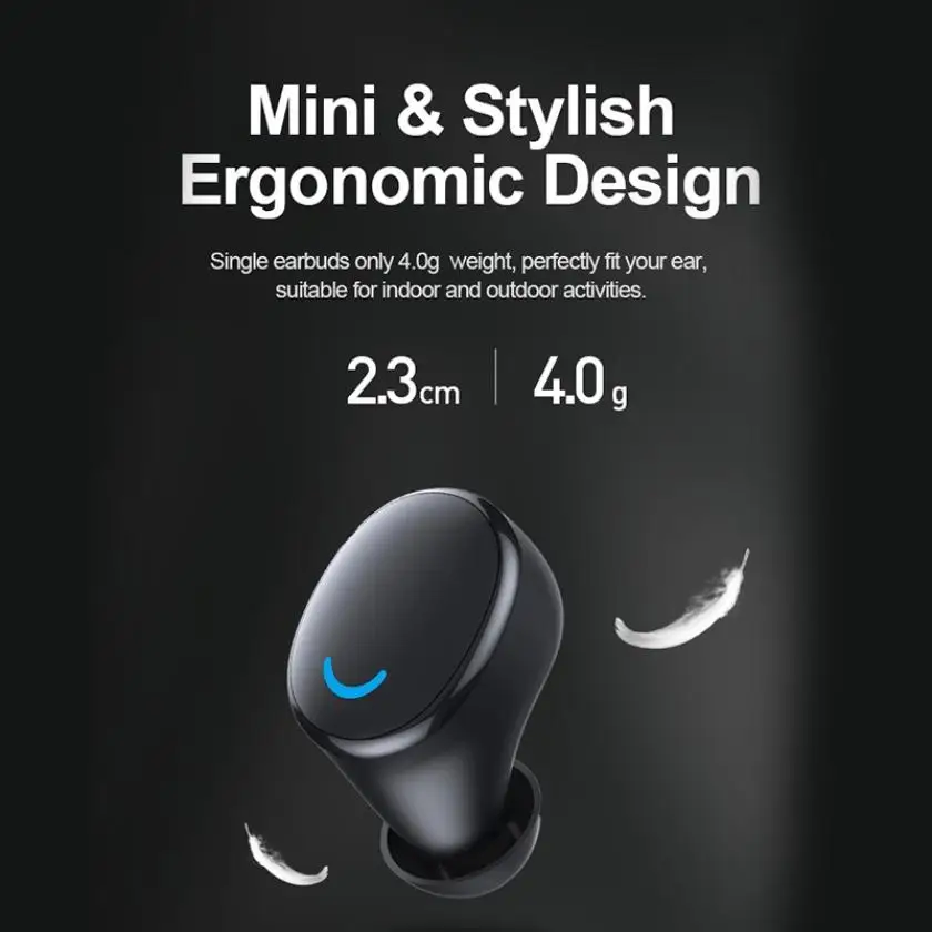 Беспроводная Bluetooth гарнитура со светодиодным дисплеем сенсорное управление