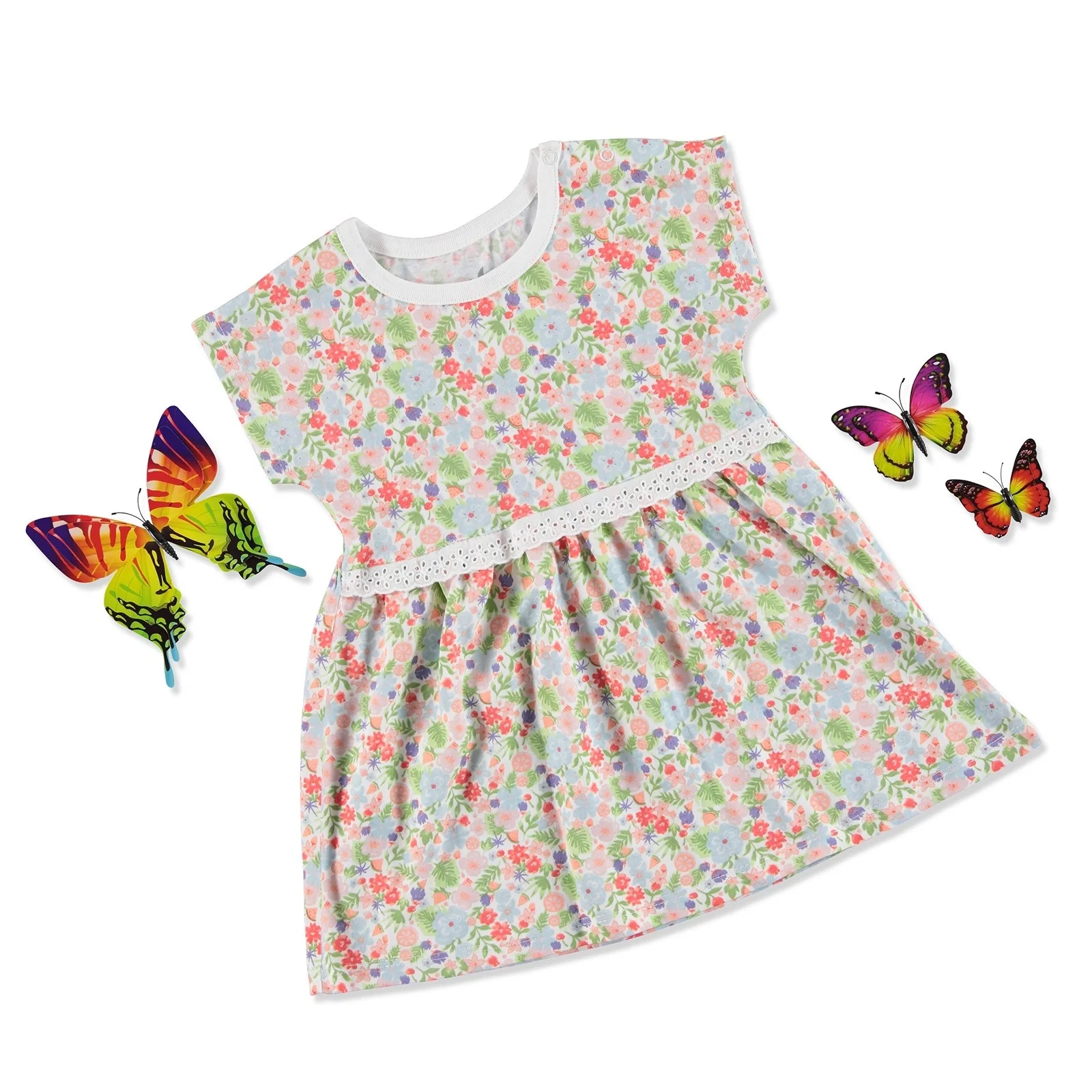 Ebebek/модное Клубное Тропическое летнее платье для маленьких девочек|Платья| |