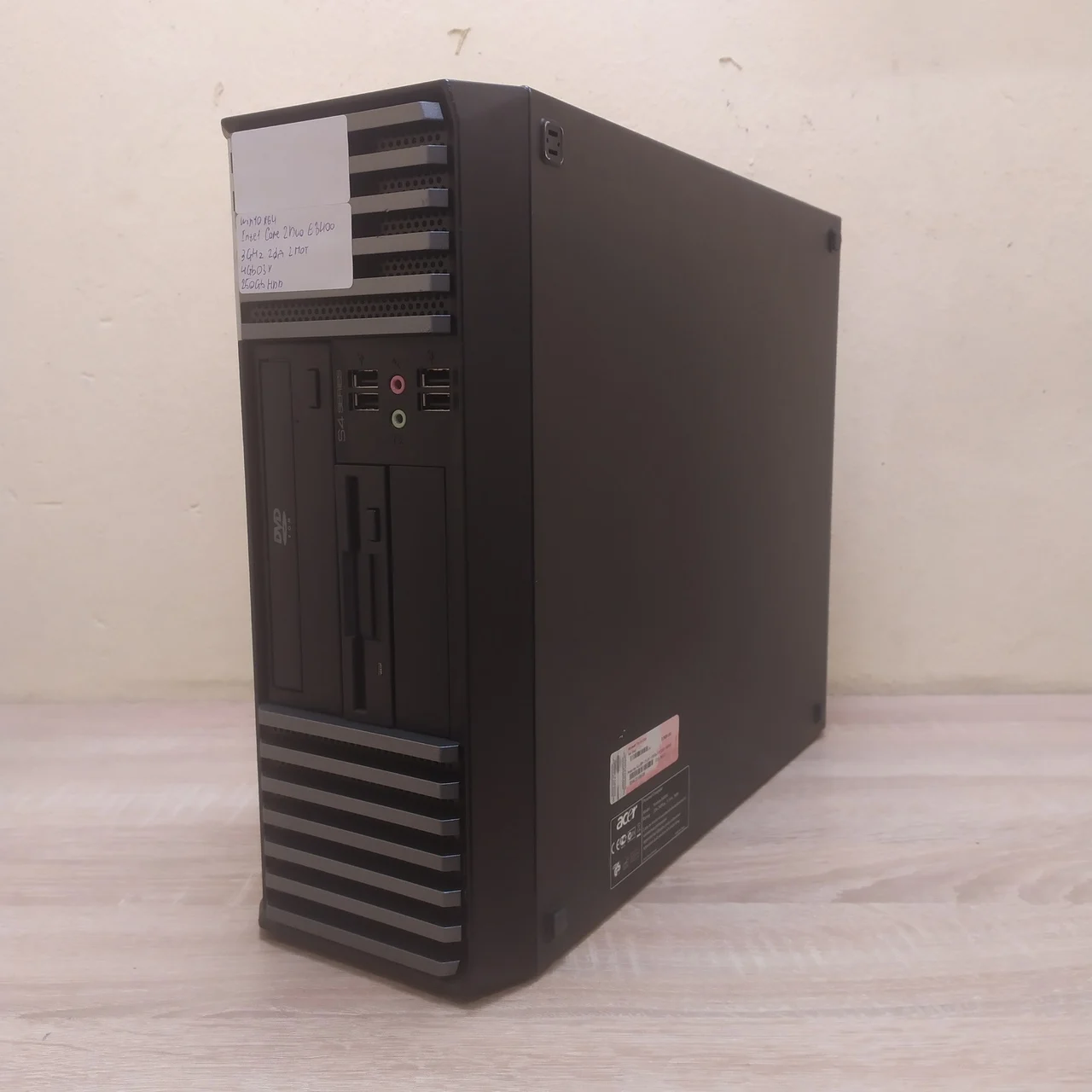 Компьютер Acer Veriton S480G Intel Core2Duo e8400 3Ghz x 2/4gb ddr3/Intel GMA X4500/250gb жесткий диск Б/У |