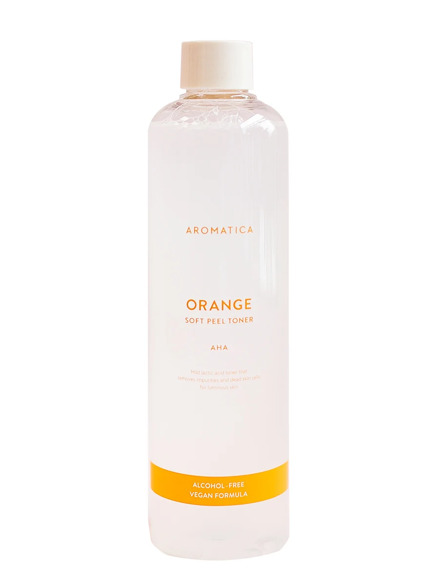 AROMATICA Orange Soft Peel Toner 350ml/ Отшелушивающий тонер с апельсином оригинальная корейская