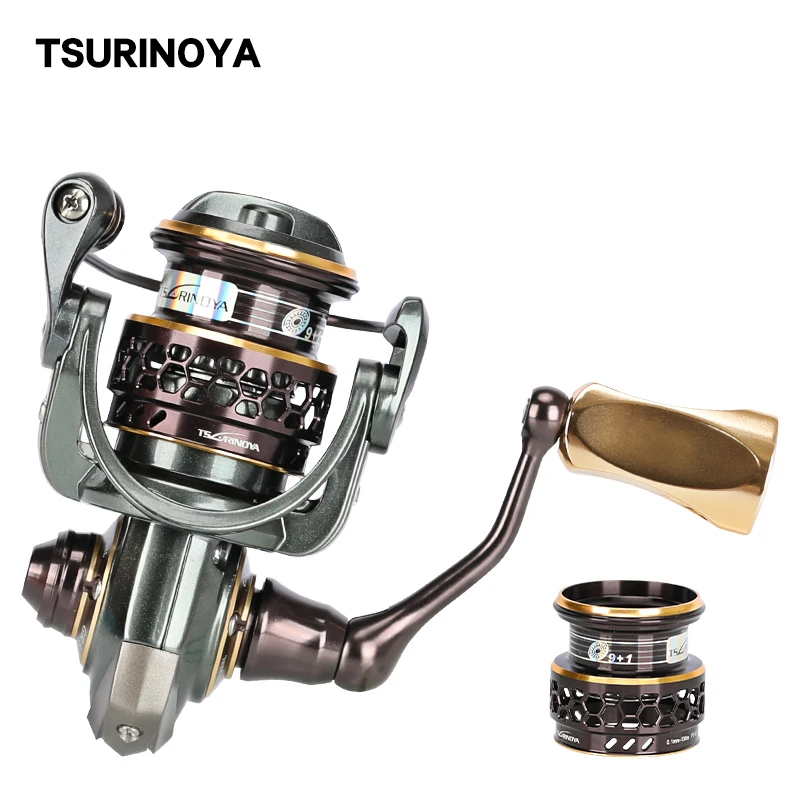 TSURINOYA Double Spools Spinning Fishing Reel Ajing Bait Fin