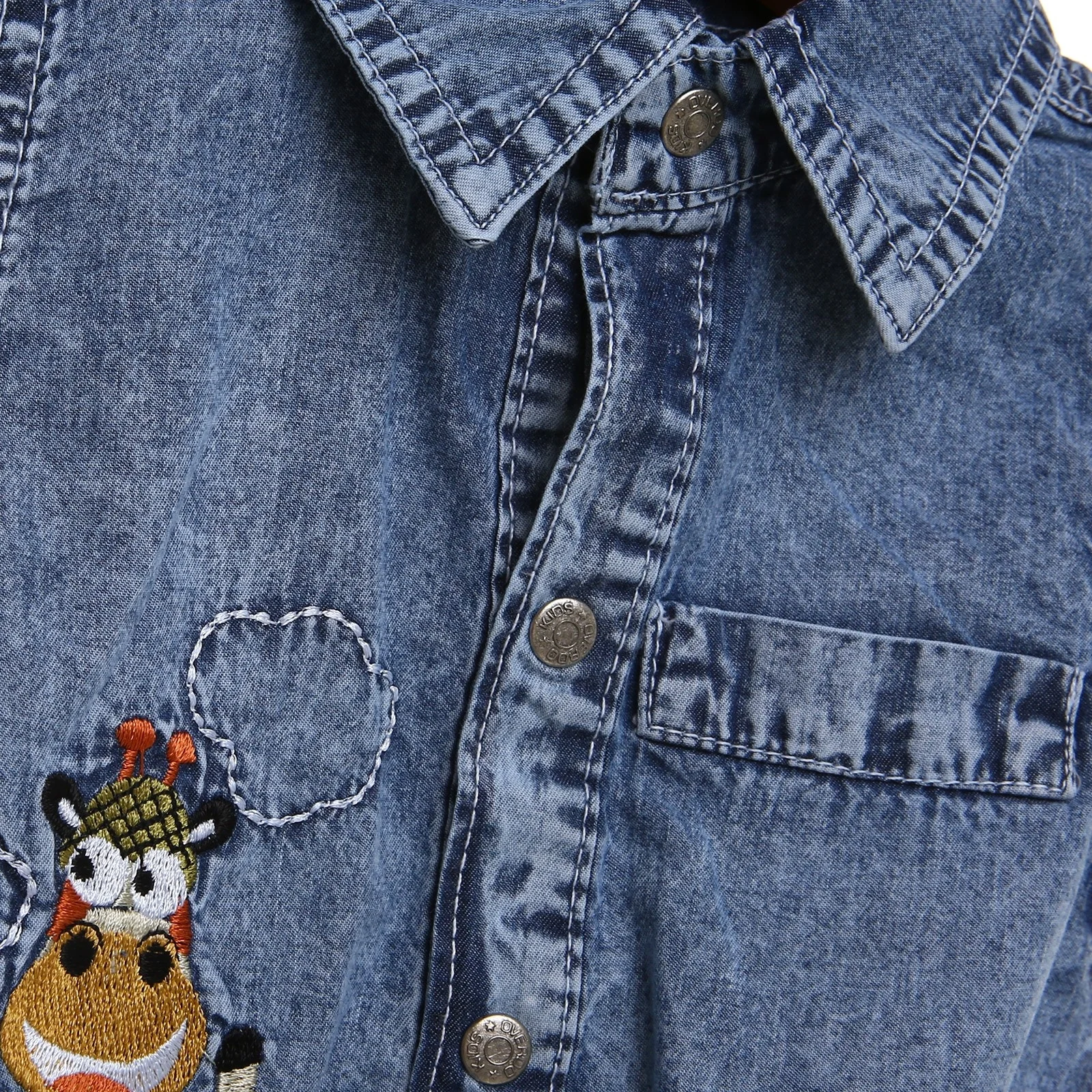 Джинсовый комбинезон с короткими рукавами и вышивкой ebek Overdo |