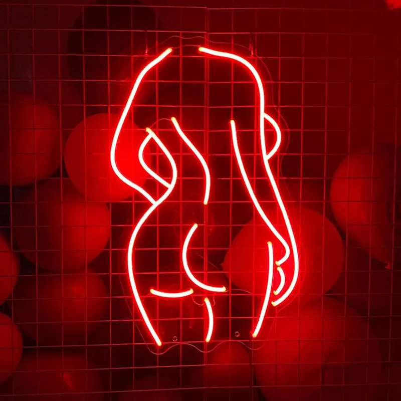 Custom Neon Sign Nude Lady Personalized Pattern Neon Light, Indoor Hand-made Custom LED Signs, Room Decor Wall Decor Gift