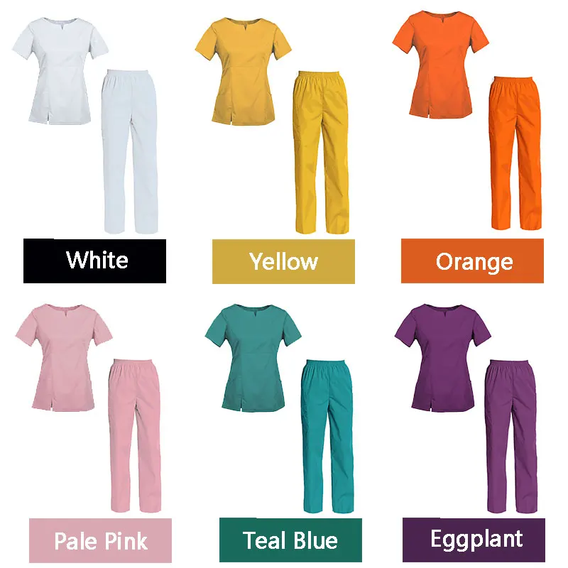 Women's Scrub Set Nursing Uniform Top and Pants | Тематическая одежда и униформа