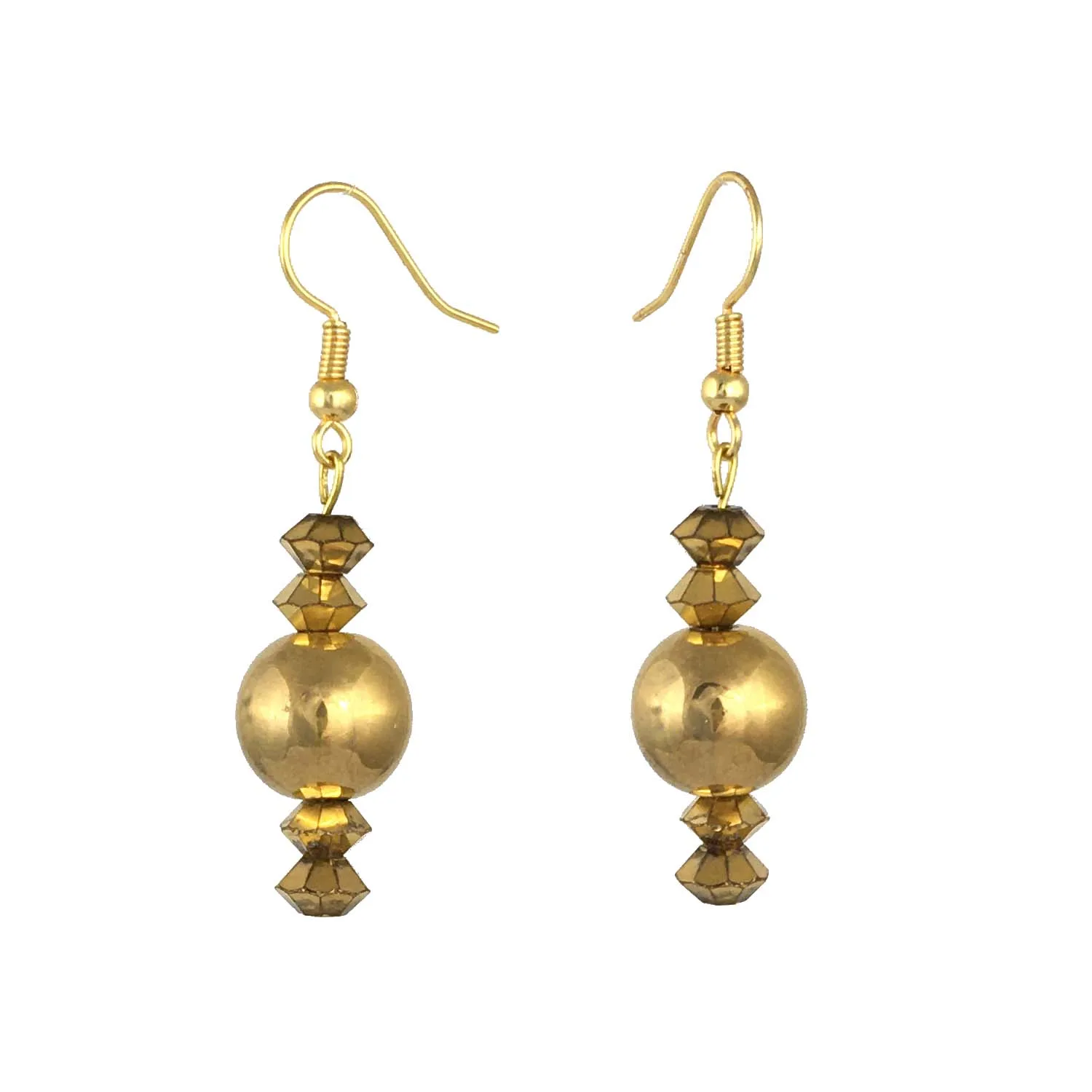 

Серьги на крючках и падение с покрытыем цвета чистого 24 каратного золота из окрашенного стекла бисера ручной работы модная женская бижутер...