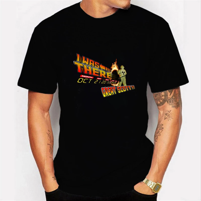 black t shirt 2 Футболка «Назад в будущее», светящаяся футболка, летние футболки с коротким рукавом «Назад в будущее», топы, уличная одежда, футболки, 4XL, унисекс - Цвет: black t shirt 2
