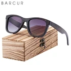 BARCUR, брендовые дизайнерские черные бамбуковые женские солнцезащитные очки, деревянные модные поляризационные мужские солнцезащитные очки, деревянная оправа UV400