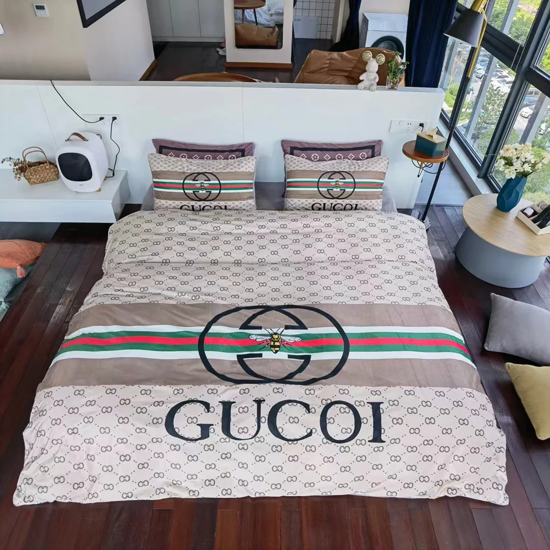 

Light luxury double-sided fleece ~ warm four-piece set