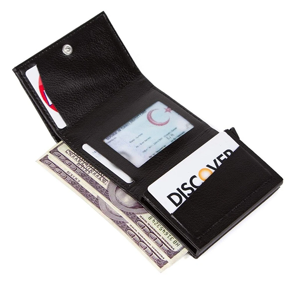 Мужской алюминиевый тонкий металлический кошелек с блокировкой RFID | Багаж и