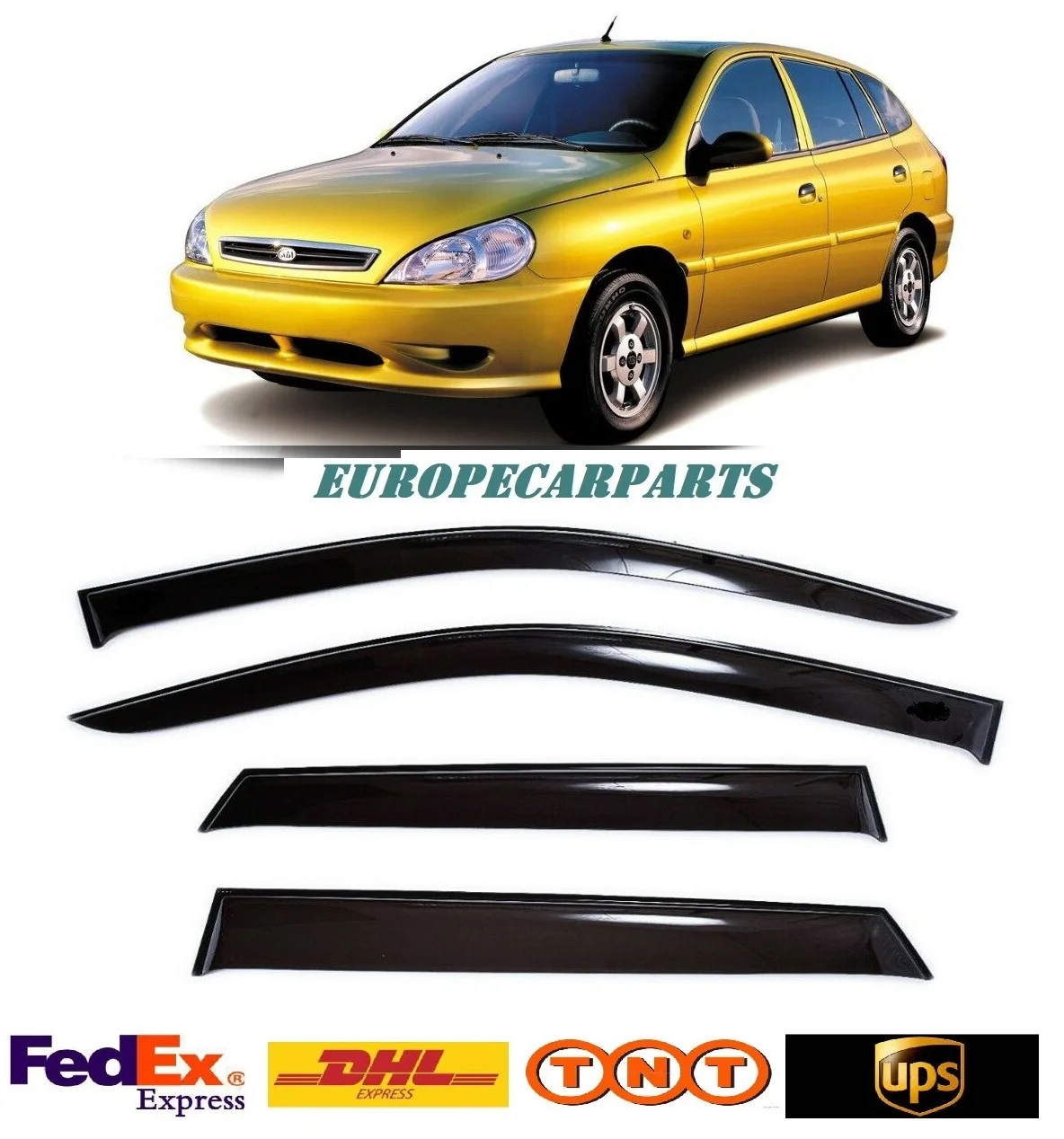 Для Kia Rio универсал 2003 2005 боковое окно козырьки Солнце Дождь гвардии Vent дефлекторы