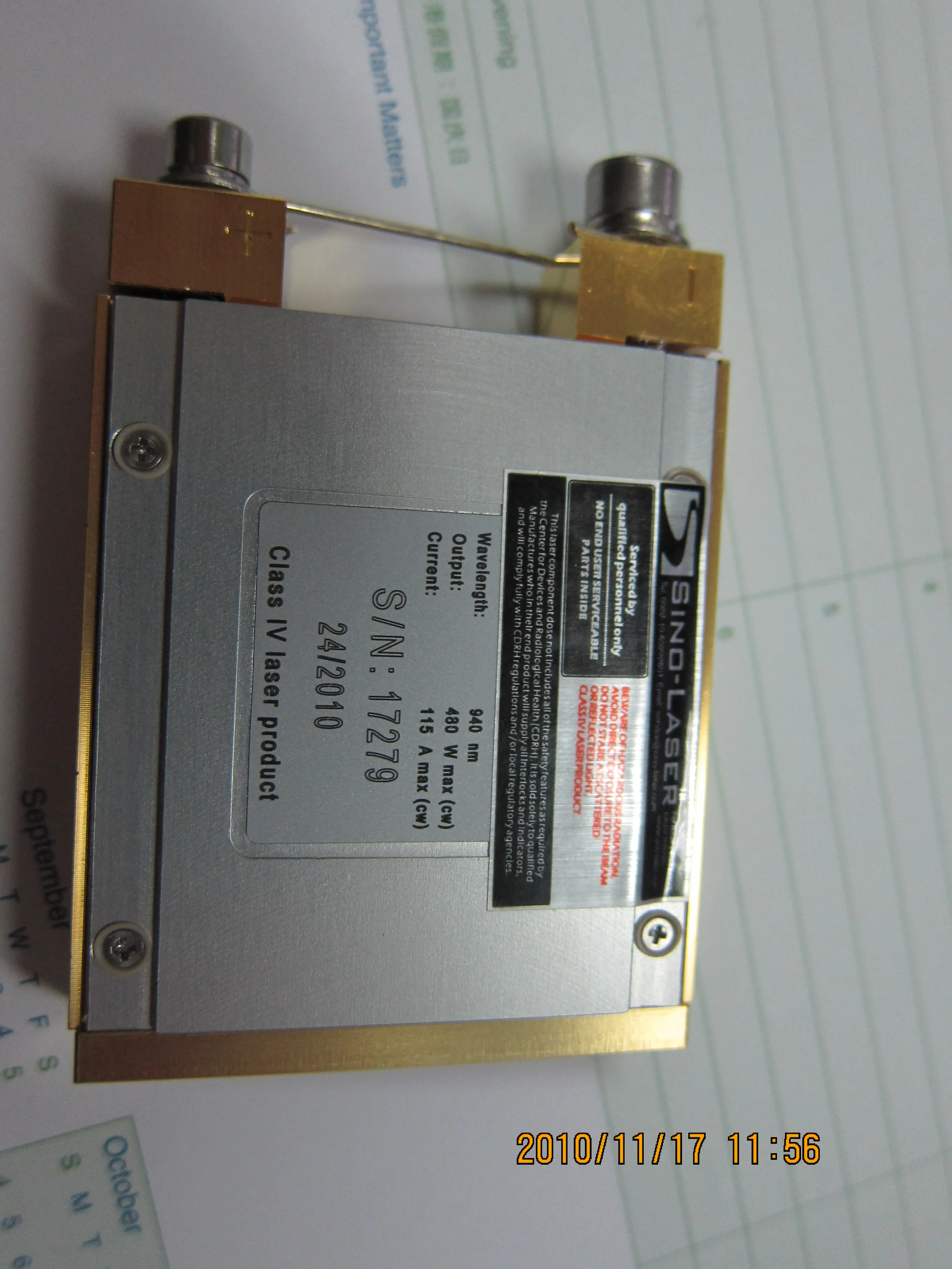 Диодный Лазерный стек Dilas 3 бар 808 нм для удаления волос машина/наконечник