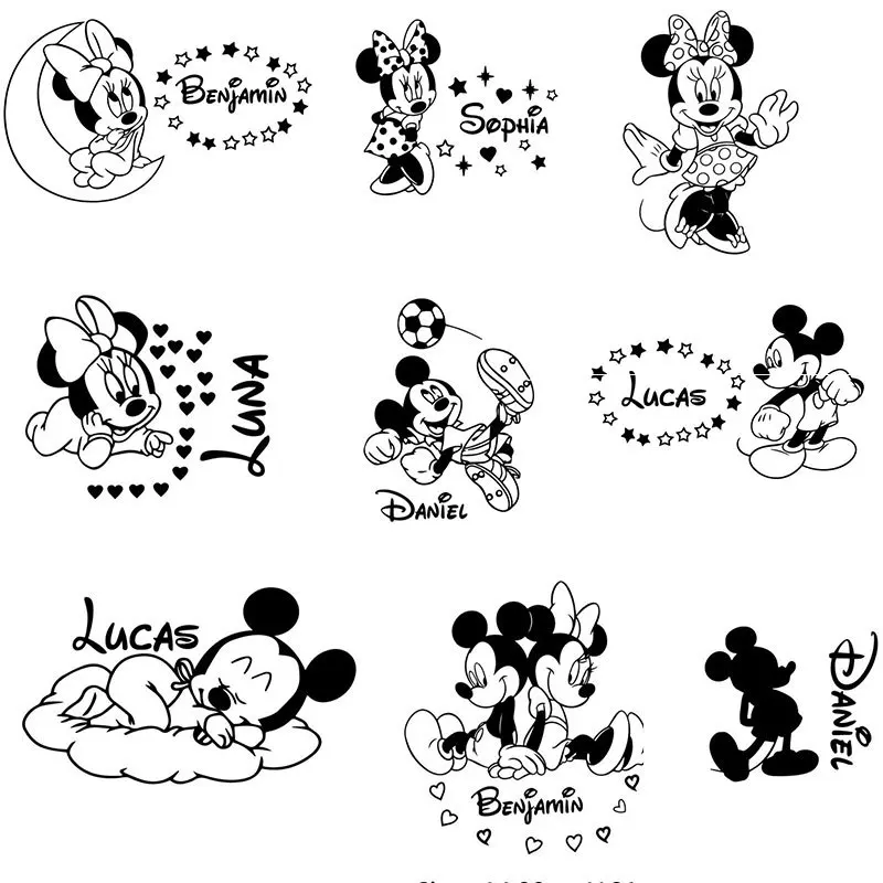 С Микки Маусом Минни настенные наклейки виниловые с росписью детских комнат дома