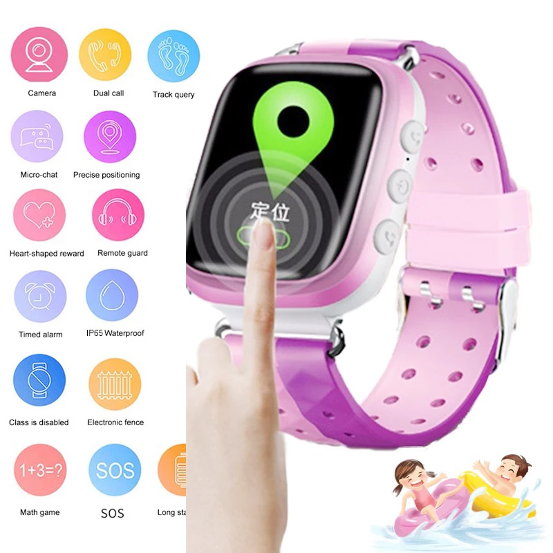 

Kids smart watch Waterproof baby LBS SOS Positioning 2G SIM Card Anti-lost Smartwatch children Tracker smart clock call watch