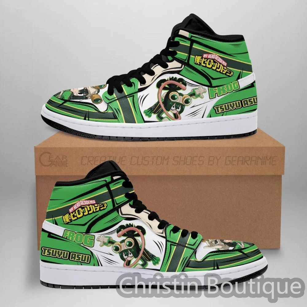 

2021 Summer Breathable Fashion Casual Tsuyu Asui Sneakers Skill My Hero Academia Anime Shoes