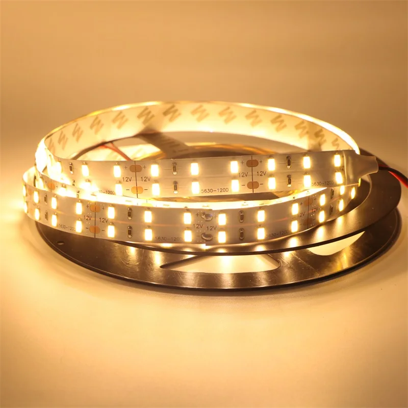 

SZYOUMY Double Row SMD 5630 LED Strip Flexible Light 120LEDs/m DC 12V White / Warm white Free Shipping 400meter/lot
