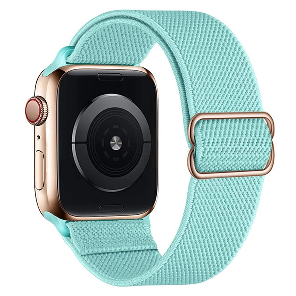Scrunchie Strap For Apple watch band 44mm 40mm 38mm 42mm 41mm 44mm Nylon bracelet correa iWatch Serie 4 5 3 2 1 SE 6 7 45mm 41mm