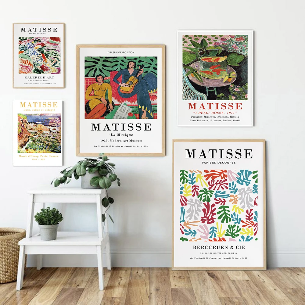 

Matisse Gallery Poster Botanical Canvas Painting Abstract Fashion Art Print Vintage Wall Picture For Living Room Home Decor