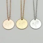 Индивидуальное ожерелье с подвеской в виде диска с гравировкой на заказ