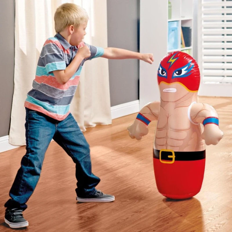 

Inflatable Punching Bags Cartoon Animal Blow up Tumbler for Kids, Boxing Toys Blow up Bounce-Back Action Power Bag Standing Indo