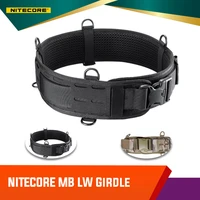 nitecore mb lw 95mm tactical belt pad slim version 1000d nylon lamination membrane ultra tough three layer structure waterproof