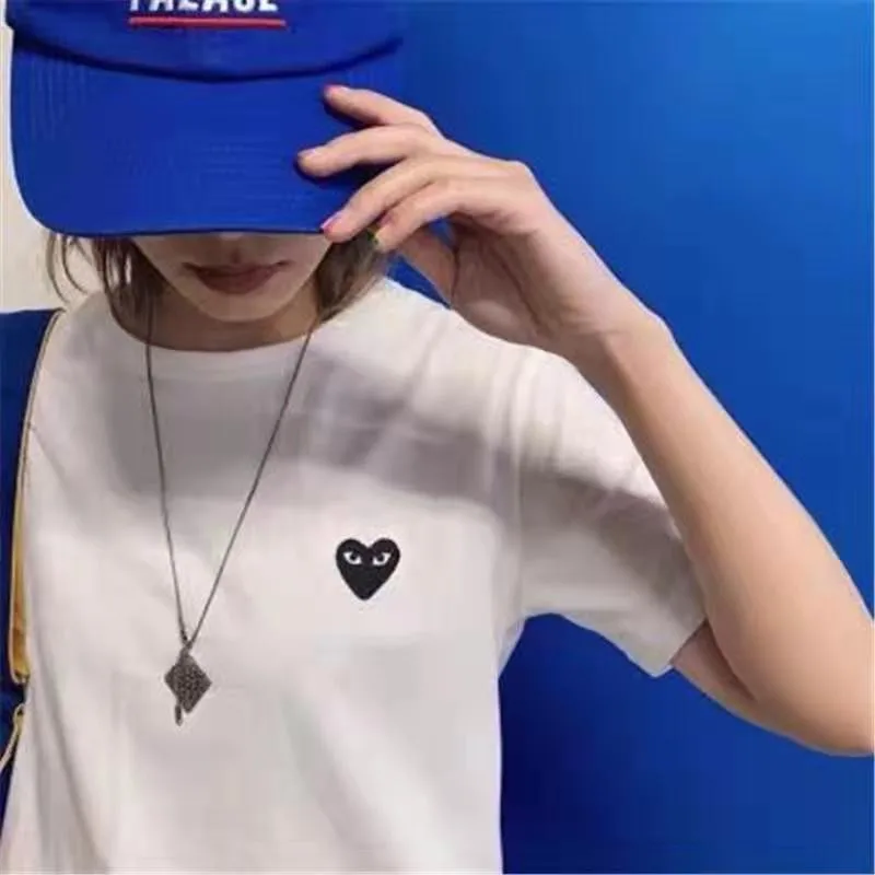 

Simple Tee Heart Shape 2021 Family T-shirts Clothes White Crop Cotton Top For Women Man Children Short Sleeve T-shirt Drop Ship