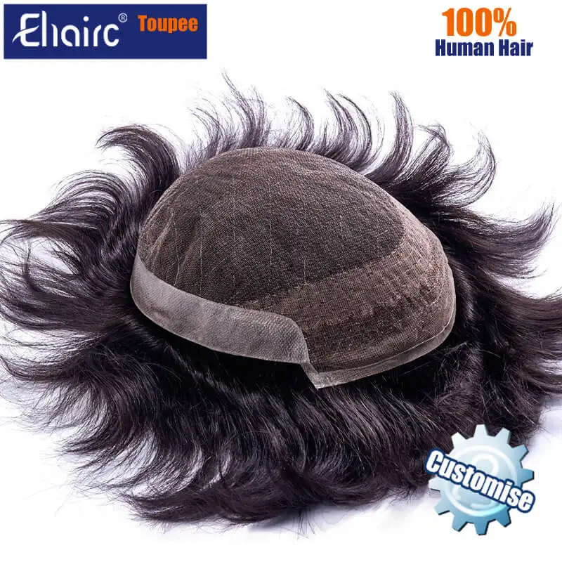 

Парик мужской из ПУ кожи, на шнуровке, с плотностью 130%, 6 дюймов