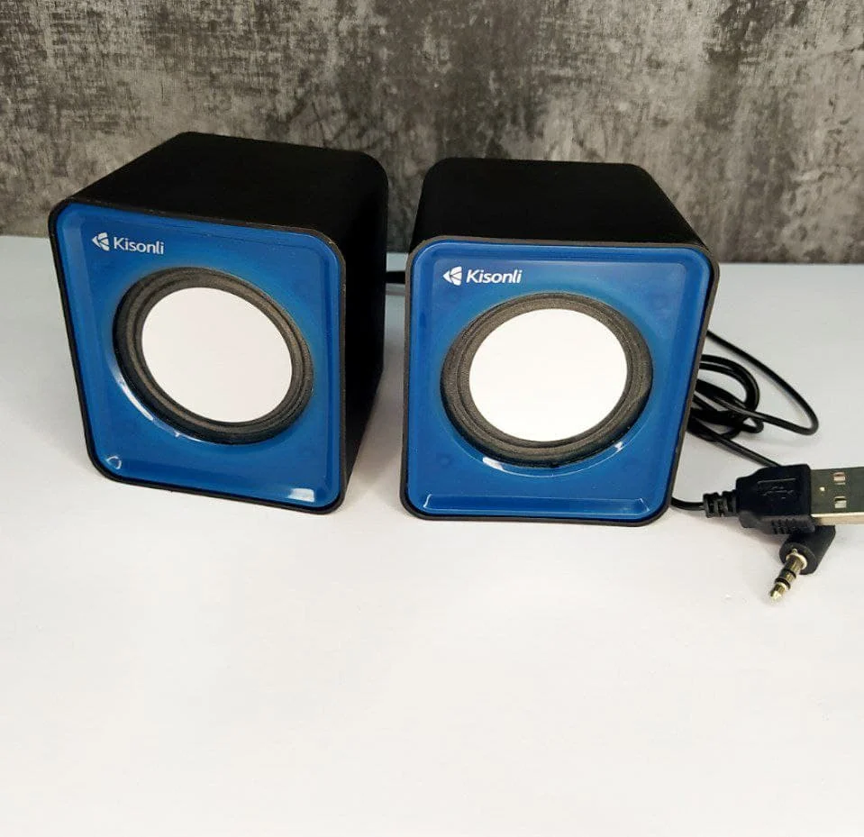 USB колонки настольные стереодинамики, колонки для ноутбука компьютера ПК с  разъемом aux 3.5 jack