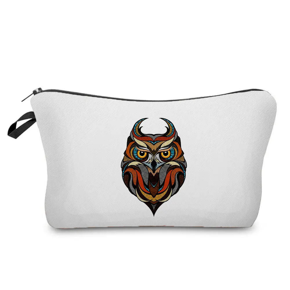 

Сумочка для косметики женская, с принтом совы