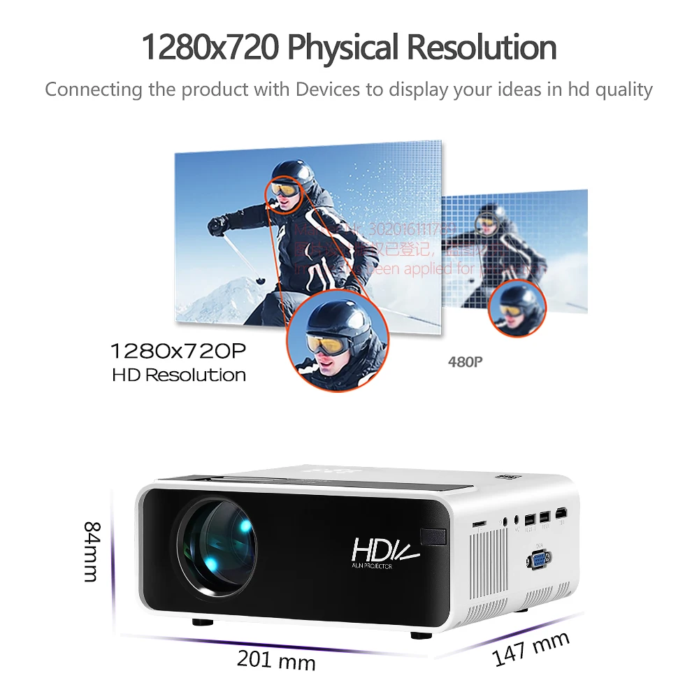 Большая распродажа | Мини проектор AUN D60 Поддержка Full HD 1080p Android Wi Fi мини