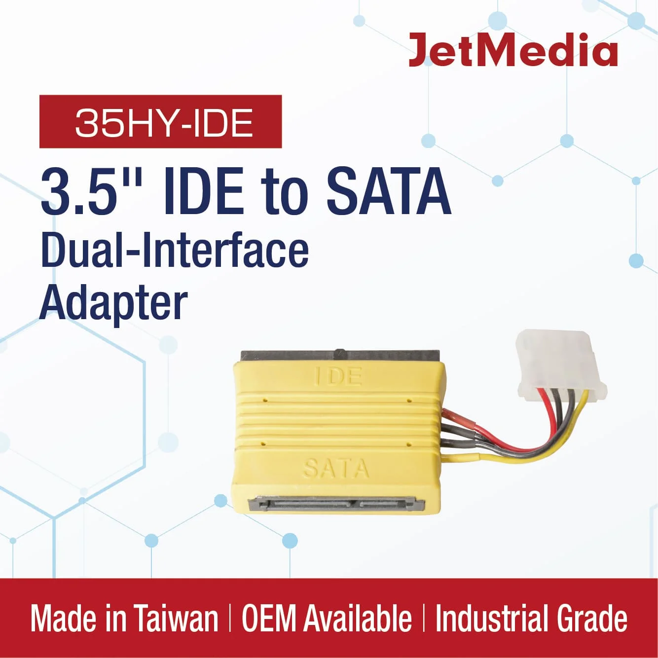 

Адаптер с IDE на SATA JetMedia 35HY-IDE преобразователь высокого качества IDE на SATA