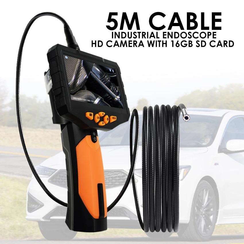 Промышленный эндоскоп бороскоп 4 5 &quotцветной ЖК экран видео осмотр HD с 32 Гб sd