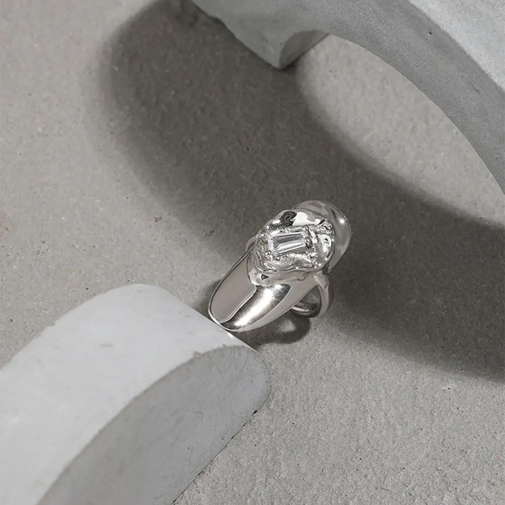 Женское кольцо для ногтей ANDYWEN из стерлингового серебра 100% пробы с фианитами 925