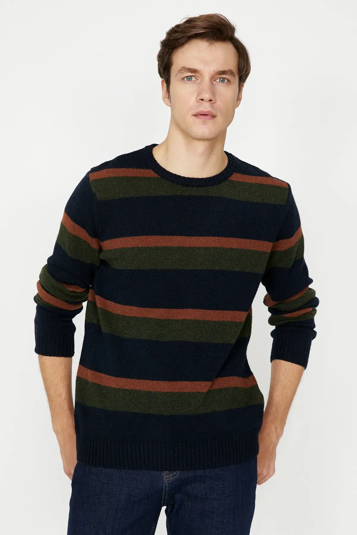 Мужской темно-синий свитер Koton 9 KAM91168LT |